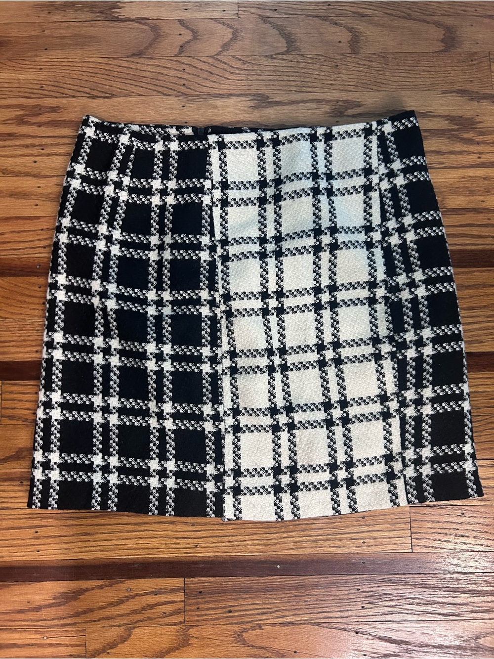Mystree Black & White Plaid Skirt